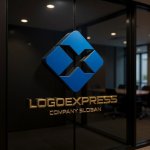 画像15: Xと菱形のモダンな信頼ロゴ (15)