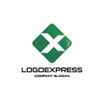 画像3: Xと菱形のモダンな信頼ロゴ (3)