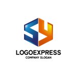 画像1: SYの立体的な連結ロゴ (1)