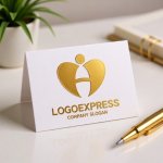 画像16: 愛とサポートを象徴するAまたはHのハートと人間のロゴ (16)