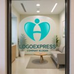 画像6: 愛とサポートを象徴するAまたはHのハートと人間のロゴ (6)