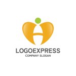 画像3: 愛とサポートを象徴するAまたはHのハートと人間のロゴ (3)