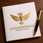 画像6: 王冠を被ったワシのロゴ (6)