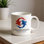 画像16: 陰陽と鯉が織りなす調和と繁栄のロゴ (16)