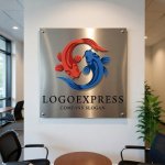 画像7: 陰陽と鯉が織りなす調和と繁栄のロゴ (7)