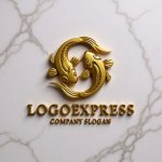 画像13: 陰陽と鯉が織りなす調和と繁栄のロゴ (13)