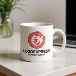 画像16: 力強く舞う紅龍と漢字「龍」の縁起物ロゴ (16)