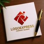 画像6: 躍動する人とアルファベットRのロゴ (6)