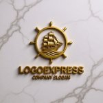 画像13: 帆船と舵輪が示す航海の信頼ロゴ (13)