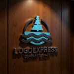 画像5: 船と波が描く航海と信頼のロゴ (5)