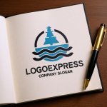 画像6: 船と波が描く航海と信頼のロゴ (6)