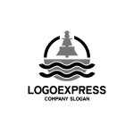 画像3: 船と波が描く航海と信頼のロゴ (3)