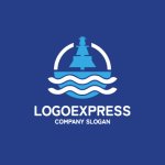 画像4: 船と波が描く航海と信頼のロゴ (4)