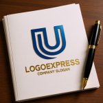 画像6: スタイリッシュなU字型ロゴ (6)