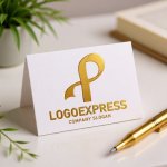 画像16: スタイリッシュなリボンPロゴ (16)