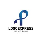 画像3: スタイリッシュなリボンPロゴ (3)