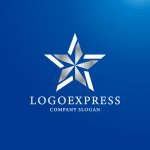 画像4: 星と交差するラインが示す卓越と信頼のロゴ (4)