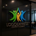 画像15: カラフルな人々が手を取り合う喜びのロゴ (15)