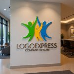 画像10: カラフルな人々が手を取り合う喜びのロゴ (10)