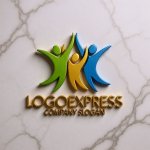 画像13: カラフルな人々が手を取り合う喜びのロゴ (13)