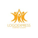 画像3: カラフルな人々が手を取り合う喜びのロゴ (3)