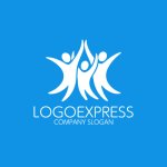 画像4: カラフルな人々が手を取り合う喜びのロゴ (4)