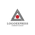 画像1: 「A」と日の丸を象徴するモダンな三角ロゴ (1)