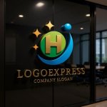 画像15: Hと輝く星、人型が示す健康と成長のロゴ (15)