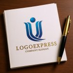 画像6: Uと人型が示す上昇と成功のロゴ (6)