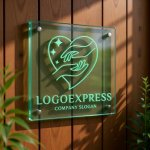 画像11: 寄り添う手と輝くハートの優しさロゴ (11)