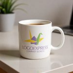 画像16: カラフルな折り鶴のロゴ (16)