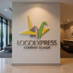 画像10: カラフルな折り鶴のロゴ (10)