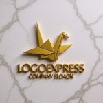 画像13: カラフルな折り鶴のロゴ (13)