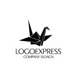 画像3: カラフルな折り鶴のロゴ (3)