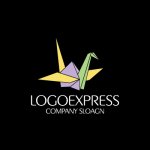 画像4: カラフルな折り鶴のロゴ (4)