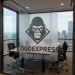 画像11: 力強いゴリラと菱形のエンブレムロゴ (11)