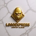 画像13: 力強いゴリラと菱形のエンブレムロゴ (13)