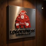 画像5: 鉢巻と法被姿のゴリラが示す、和の力強さロゴ (5)