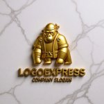 画像13: 鉢巻と法被姿のゴリラが示す、和の力強さロゴ (13)