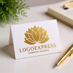 画像16: 蓮の花と人々が織りなす調和と成長のロゴ (16)