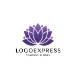 画像1: 蓮の花と人々が織りなす調和と成長のロゴ (1)