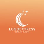 画像4: 三日月と星のアルファベットCロゴ (4)