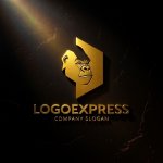 画像12: 六角形とゴリラの力強いロゴ (12)