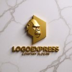 画像13: 六角形とゴリラの力強いロゴ (13)