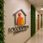 画像15: 家と親子が示す、安心と成長の温かいロゴ (15)