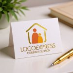 画像16: 家と親子が示す、安心と成長の温かいロゴ (16)