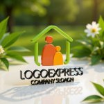 画像12: 家と親子が示す、安心と成長の温かいロゴ (12)