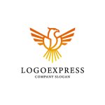 画像1: 不死鳥の飛翔と輝きを示す勝利のロゴ (1)