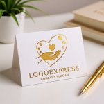 画像16: 手とハートの優しいロゴ (16)