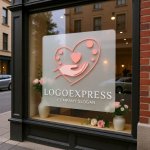 画像7: 手とハートの優しいロゴ (7)